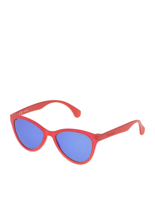Police Damen Sonnenbrille mit Rot Kunststoff Ge...