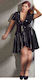 Black Level Flared Vinyl Dress Φόρεμα Μαύρο