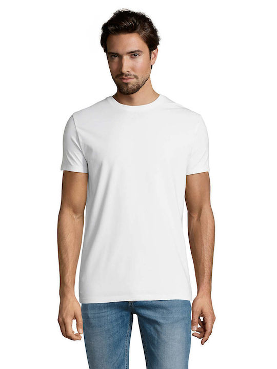 Sol's Millenium Ανδρικό Διαφημιστικό T-shirt Κοντομάνικο σε Λευκό Χρώμα