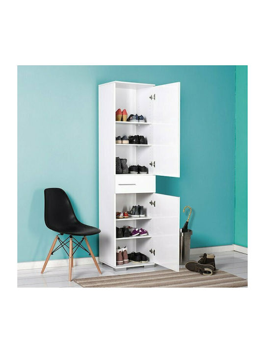 Einzeltür Kleiderschrank Diamond White 45x40x187cm
