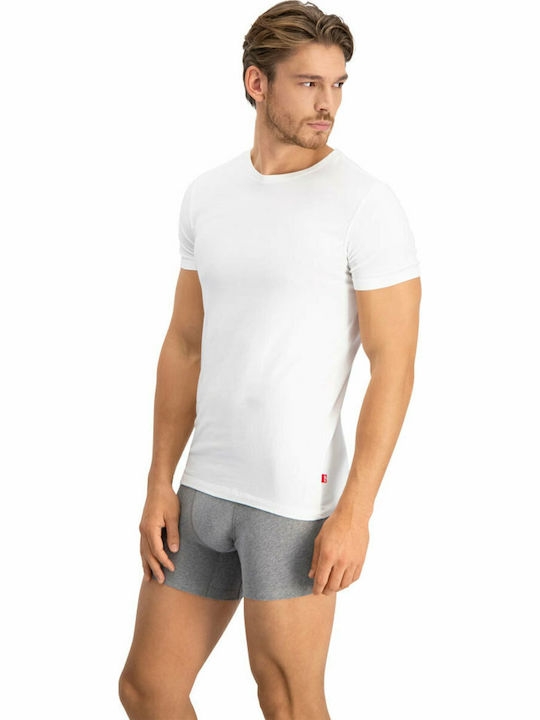 Men's Short Sleeve Undershirts White 2Pack