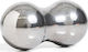 Gymstick Active Cold Recovery Doubleball Μπάλα Μασάζ Διπλή Ασημί 12.8cm