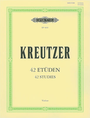 Edition Peters Kreutzer - 42 Studies για Βιολί pentru Vioară