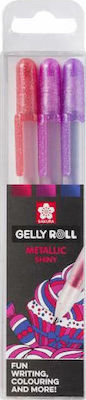 Sakura Στυλό με Πολύχρωμο Mελάνι 3τμχ Gelly Roll Metallic Shiny Sweets