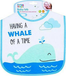 Nursery Time First Steps Bavetă material textil cu autocolant Albă