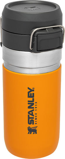 Stanley Go Quick Flip Bottle Thermos Stainless Steel BPA Free 470ml Orange with Mouthpiece
