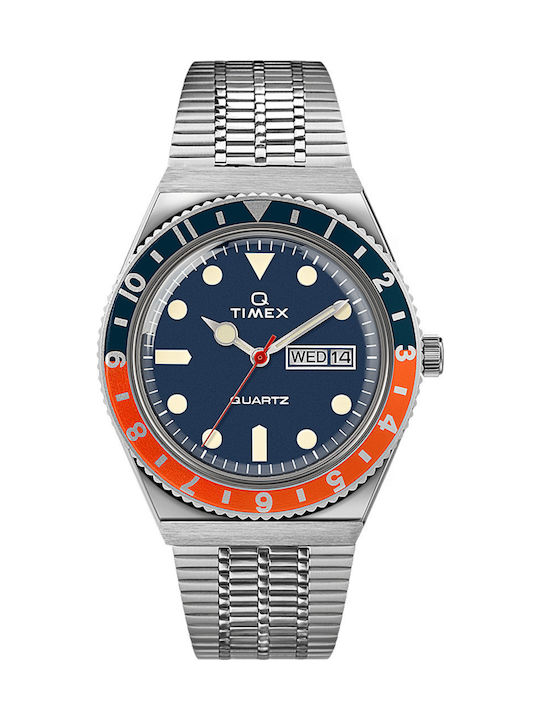 Timex Reissue Ανδρικό Ρολόι 38mm Μπαταρίας με Ασημί Μεταλλικό Μπρασελέ