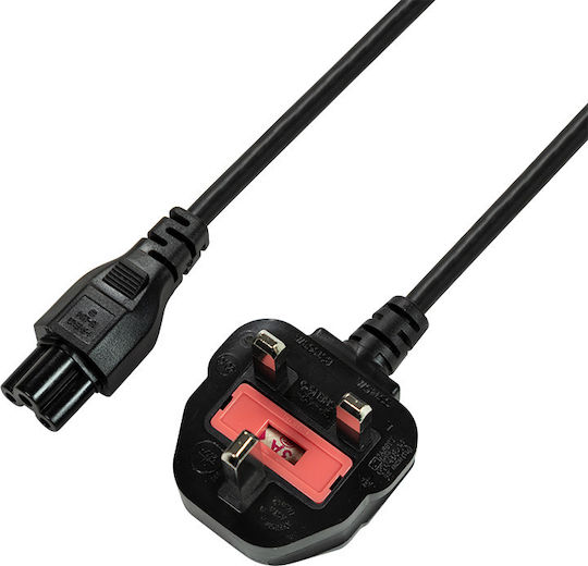 LogiLink IEC C5 - Schuko Netzkabel 1,8m Schwarz CP120