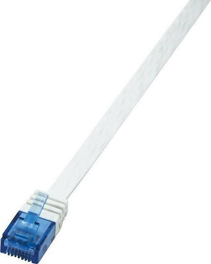 LogiLink Flat U/UTP Cat.6 (Gigabit) Network Cable Ethernet 0.25m White