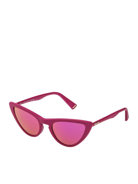 Police Women's Sunglasses with Purple Plastic Frame SPL902 6QWK