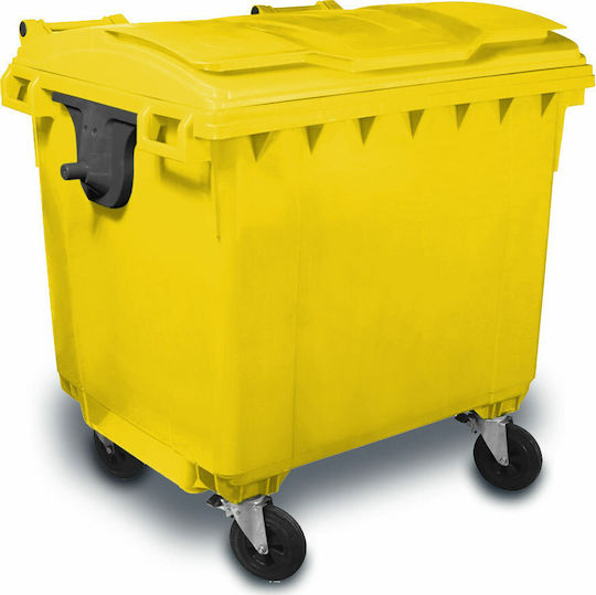 Green City International Plastic Wheeled Waste Bin 1100lt Yellow