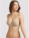 Μπεζ Strapless Σουτιέν χωρίς Ενίσχυση με Μπανέλες