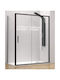 Karag Efe 400 NP-10 Καμπίνα Ντουζιέρας με Συρόμενη Πόρτα 100x80x190cm Clear Glass Nero