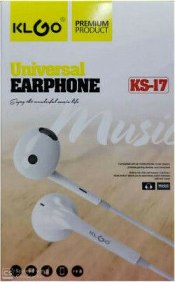 KLGO KS-17 In-ear Handsfree Headphones with Connector 3.5mm White