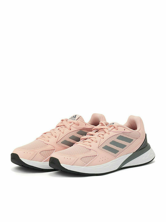 Adidas Response Run Γυναικεία Αθλητικά Παπούτσια Running Vapour Pink / Iron Metallic / Core Black