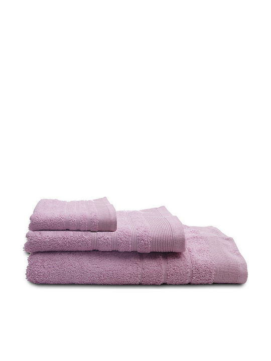 Sunshine Bath Towels Set 3pcs Χίμπουρι Lilac 500gr/m²