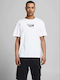 Jack & Jones Herren T-Shirt Kurzarm Weiß