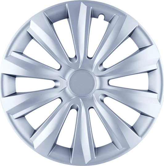 Jestic Car Hubcap Set Delta 14" 1pc Silver 14-075