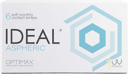 Optimax Ideal Aspheric 6 Monthly Contact Lenses Hydrogel with UV Protection