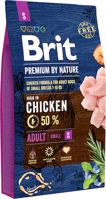 Brit Premium by Nature Adult Small 1kg Ξηρά Τροφή για Ενήλικους Σκύλους Μικρόσωμων Φυλών με Κοτόπουλο