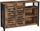 Sideboard Wooden Dark brown 114x33x75cm