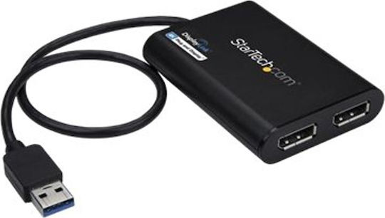 StarTech Converter USB-A male to DisplayPort 2x female 1pcs USB32DP24K60