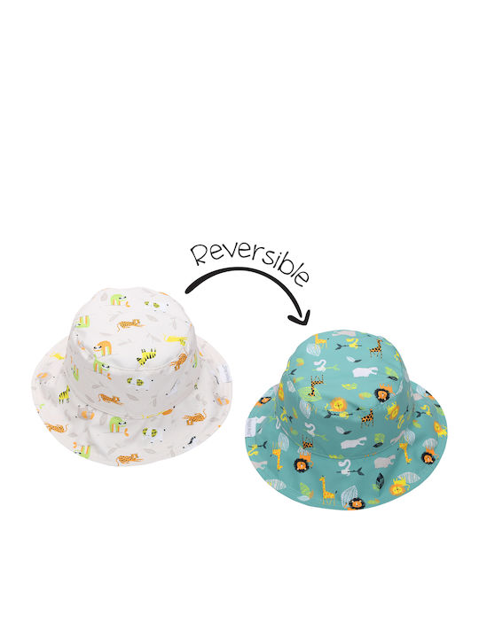 Flapjackkids Kids' Hat Bucket Sunscreen Zoo White Flapjackkids Kids' Hat Bucket Sunscreen Zoo White