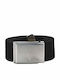 Wide Men's Belt Fabric Webbing Belt Black