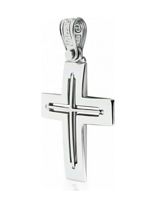 Triantos White Gold Cross 14K