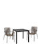Dining Room Set for Small Outdoor Spaces 3 Pieces Anthracite