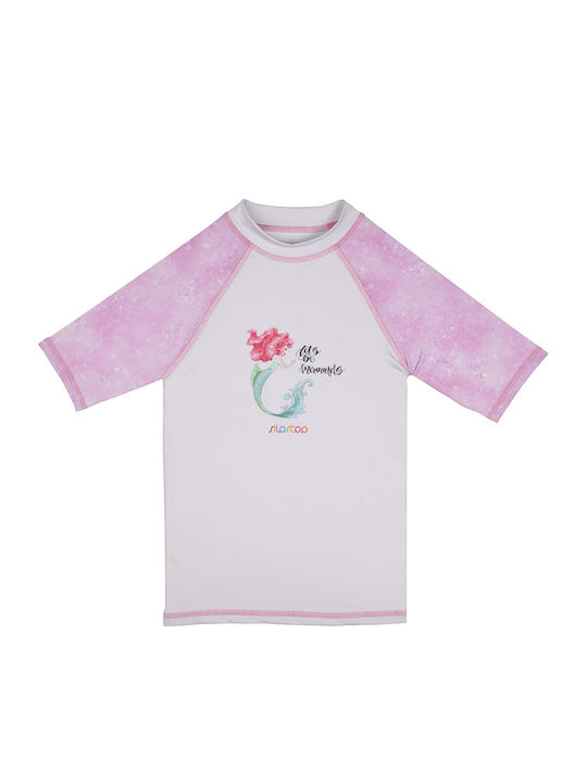 Slipstop Little Mermaid UV Shirt swimsuit Kids Swimwear Rashguard Pink