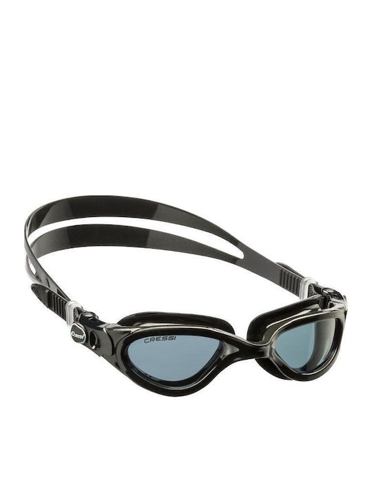 CressiSub Flash Swimming Goggles Adults with Anti-Fog Lenses Black