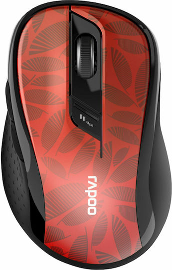 Rapoo M500 Wireless Ergonomic Bluetooth Mouse Red