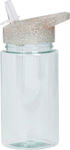 A Little Lovely Company Πλαστικό Παγούρι με Καλαμάκι Glitter-Silver 450ml