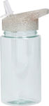 A Little Lovely Company Kids Plastic Water Bottle with Straw Transparent 450ml