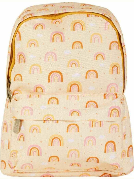 A Little Lovely Company Rainbows School Bag Backpack Kindergarten in Yellow color