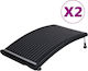 vidaXL Panou de Încălzire pentru Piscină din Aluminiu 110x65 cm Negru 2 buc