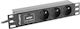 Lanberg Rack Power Strip PDU-03E-0200-BK 1pcs