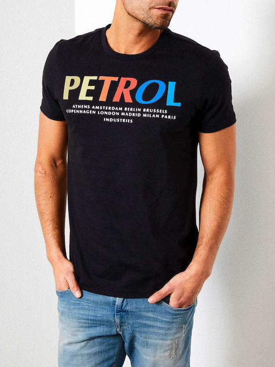 Petrol Industries Herren T-Shirt Kurzarm Schwarz M-1000-TSR631-9999