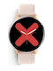 Andowl X2 44mm Smartwatch με Παλμογράφο (Ροζ)