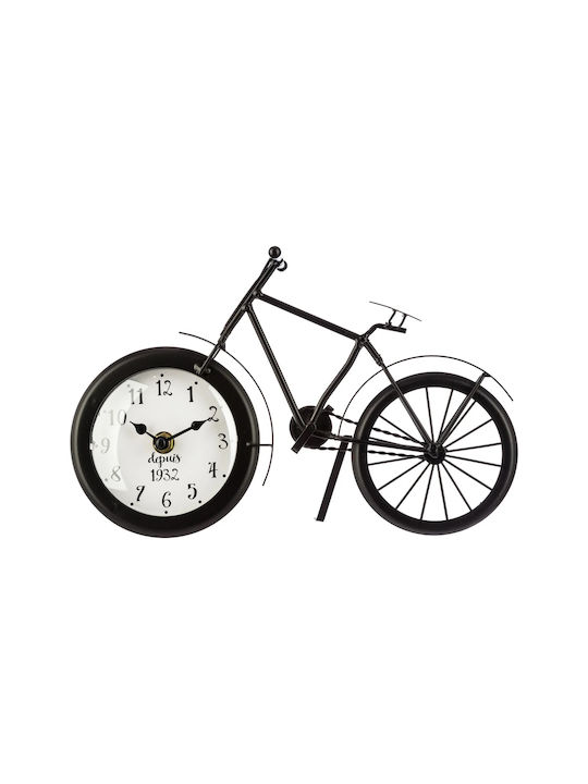 Wall Clock Metallic Black 28.5x18cm