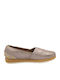 Aerosoles Race Bamboo Leather Women's Moccasins in Silver Color