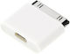 Convertor Apple 30-pini masculin în micro USB feminin Alb 1buc DM-854-1