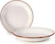 Ibili Bordeaux Plate Soup Emaye White with Diameter 24cm