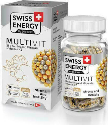 Swiss Energy Multivit Vitamin for Energy & Immune System Boost 30 caps