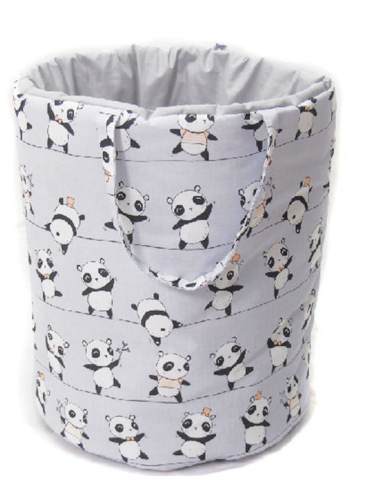 BabyCute Children's Storage Basket made of Fabric Panda Gray 40cm 1pcs