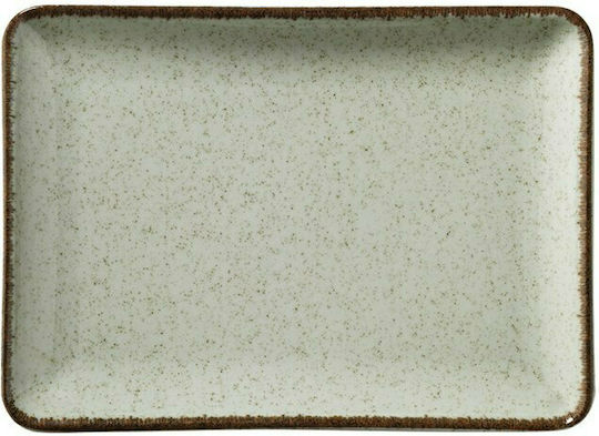 Max Home Mood Farfurie joasă Rectangular din Porțelan Verde 27x20cm