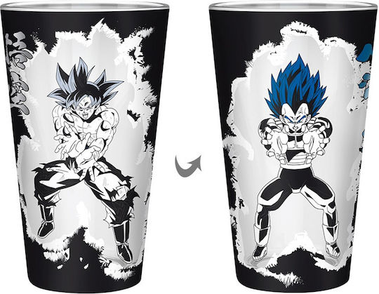 Abysse Dragon Ball - Goku Vegeta Чаша за Вода Стъклена Черна 400ml