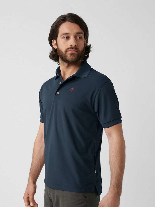 Fjallraven Crowley Ανδρικό T-shirt Polo Navy Μπλε