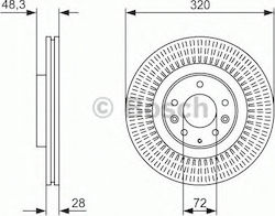 Bosch Bremsscheiben Satz Vorderseite 2 Stück Bosch Bremsscheiben Satz Vorderseite 2 Stück